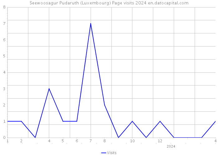 Seewoosagur Pudaruth (Luxembourg) Page visits 2024 