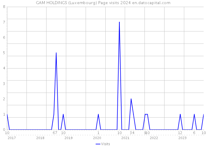 GAM HOLDINGS (Luxembourg) Page visits 2024 