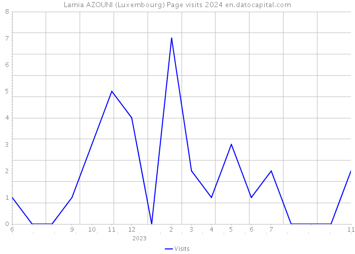 Lamia AZOUNI (Luxembourg) Page visits 2024 