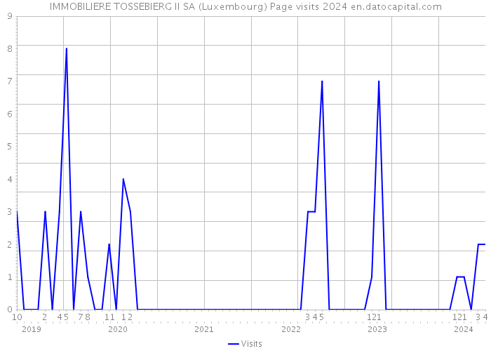 IMMOBILIERE TOSSEBIERG II SA (Luxembourg) Page visits 2024 