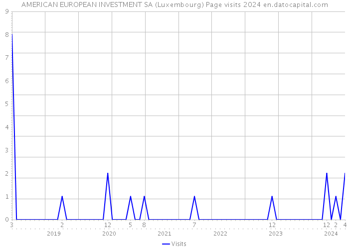 AMERICAN EUROPEAN INVESTMENT SA (Luxembourg) Page visits 2024 
