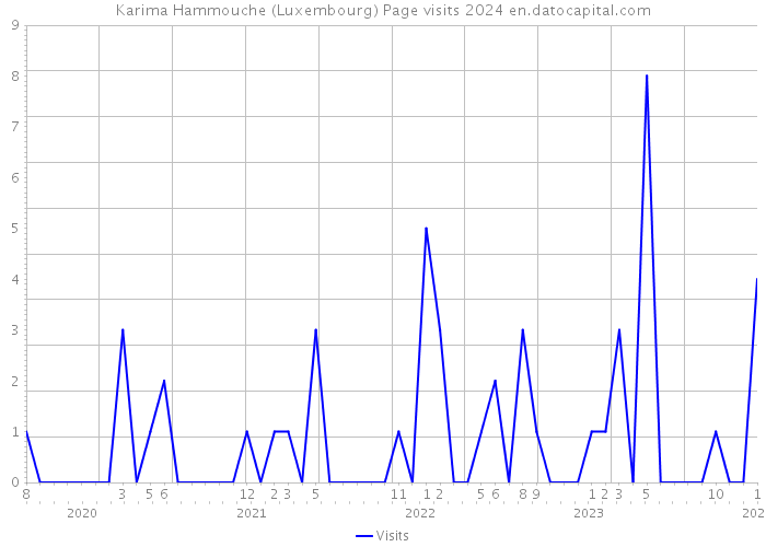Karima Hammouche (Luxembourg) Page visits 2024 
